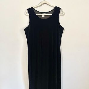 90's Caribou Black Velvet Maxi Dress